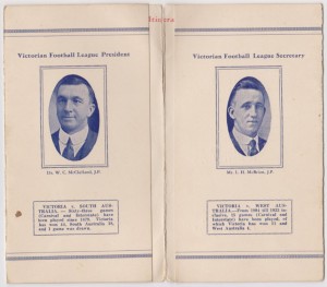 1935 Victoria Players Itinerary back& front